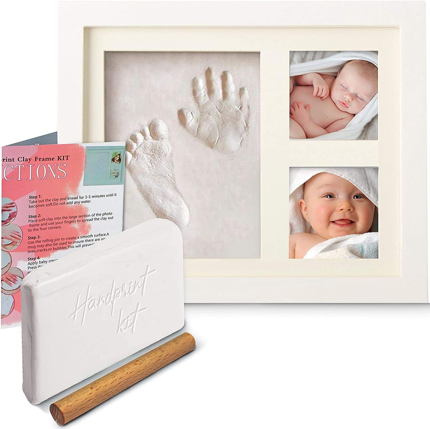 Baby Shower Gifts (UK COMPANY) Baby Footprint Kit And Handprint Picture Frame Baby Gifts Newborn Essentials