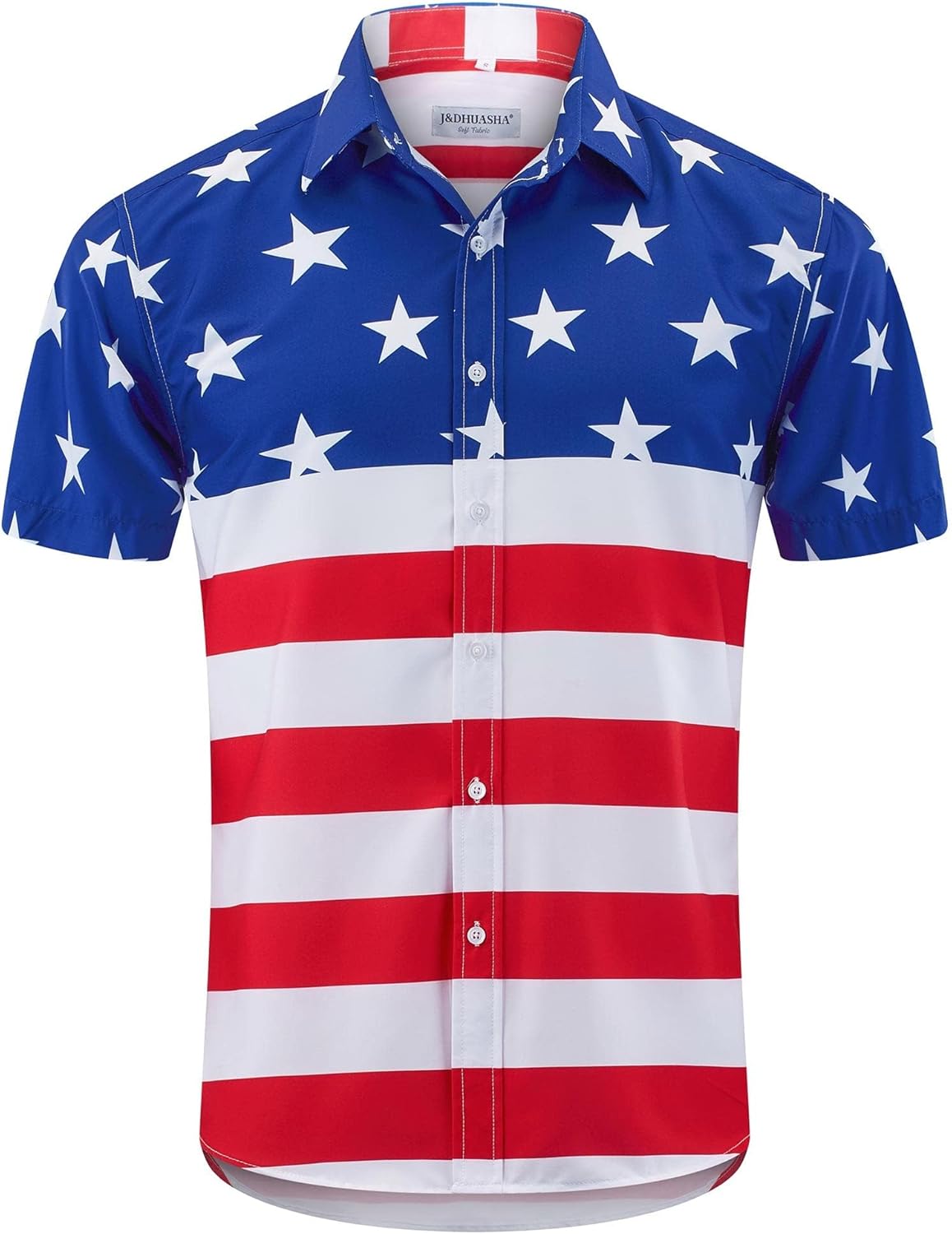 J&DHUASHA Men's Hawaiian Shirts Casual Button Down Short Sleeve Beach Tropical Aloha Shirt - Image 2