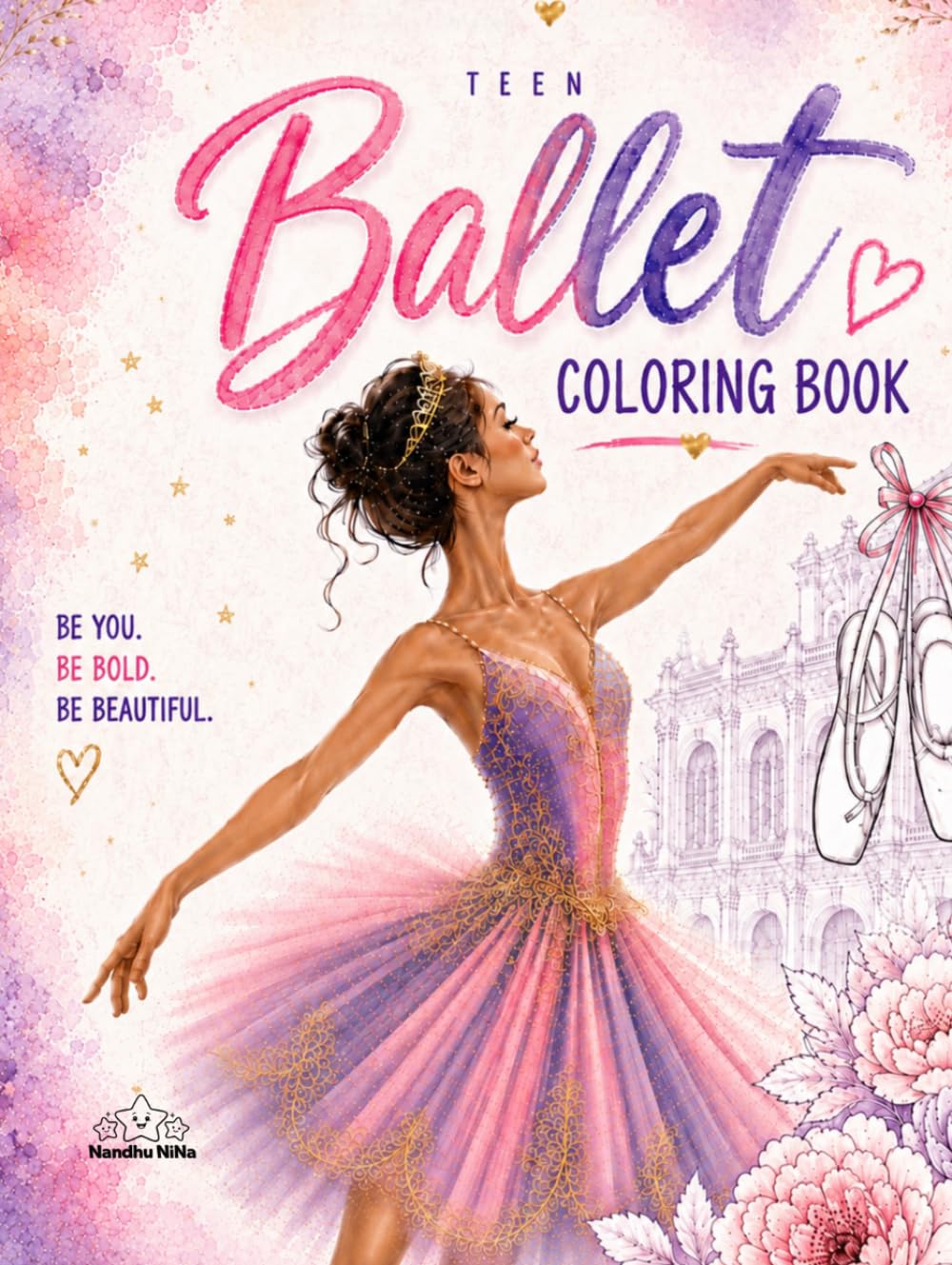 Teen Ballet Coloring Book: Elegant Ballerinas, Pointe Shoes, Tutus, and Beautiful Dance Scenes for Teen Girls and Ballet Lovers (Dance Coloring Book For Teens and Adults)