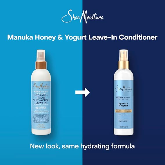 Shea Moisture Multi-Action Leave-In Conditioner Manuka Honey And Yogurt For Damaged Hair Sulfate Free Conditioner Spray 8 Oz | SheaMoisture