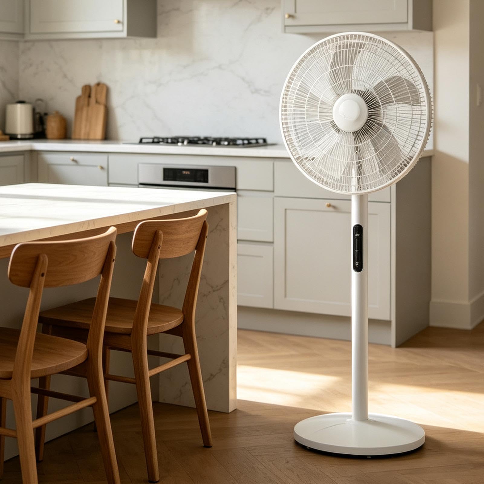 Ventilatore A Piantana Camera Da Silenzioso 8 Velocità Ricaricabile USB | Ventilatore Silenzioso di Raffreddamento Per Proprietari Inquilini Abitanti Casa Appartamento Camera Da Studio Dormitori G