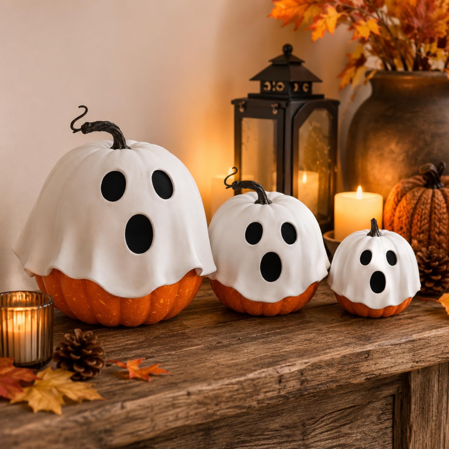Seenelling 3 Sets Halloween Pumpkin Ghost Crafting Kit