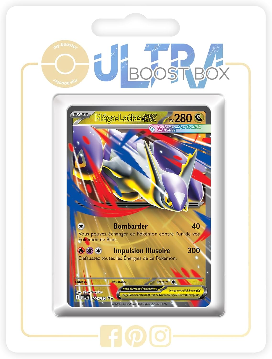M ga-Latias ex Mega Latias ex 100/132 - my-booster X M ga- volution 1 - Box of 10 Pokemon French Cards