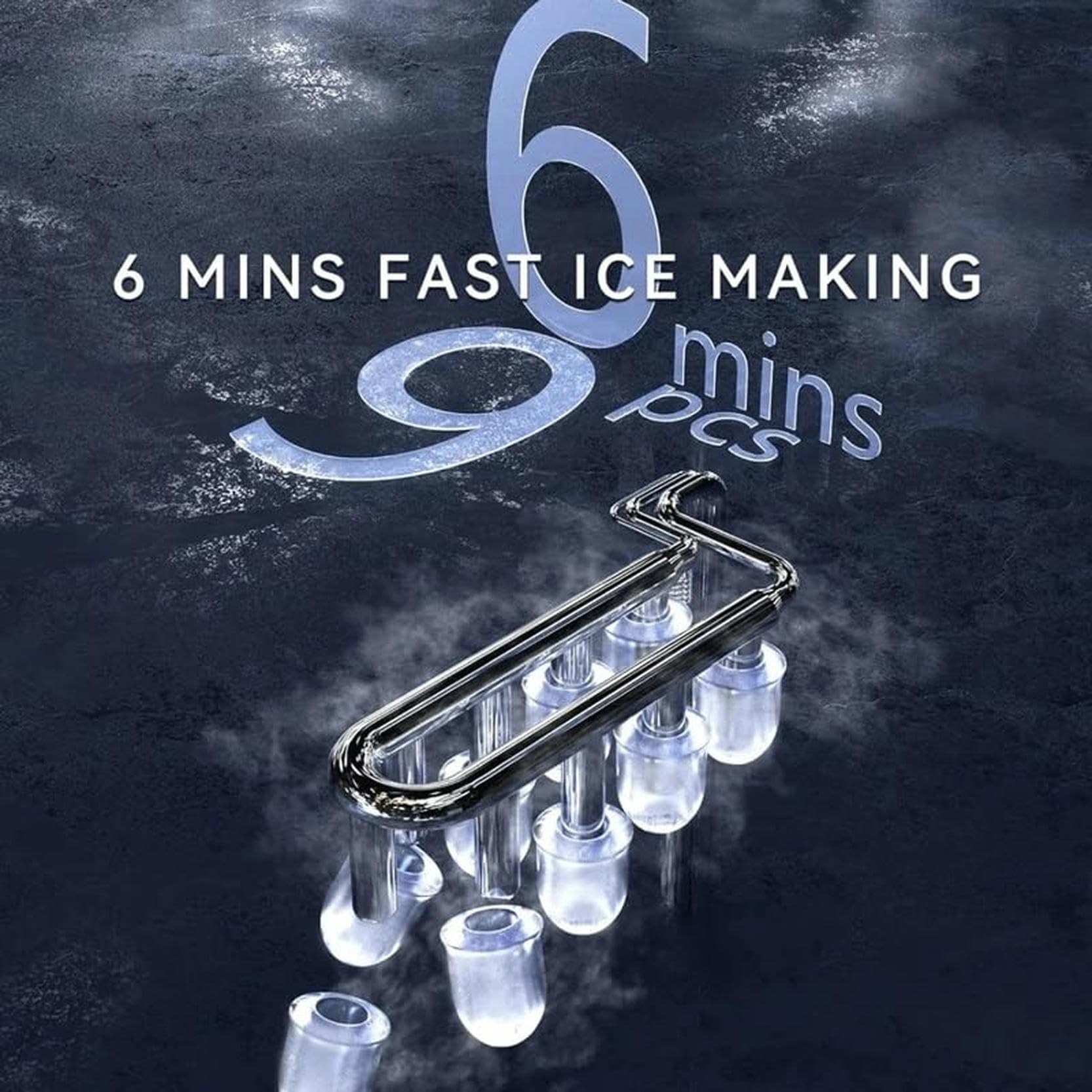 Portable Countertop Ice Maker 9 Ice Cubes In 6 Minutes 26 Lbs Daily Output Office Bar Party (B As Shown) on Fridge.com - View 6