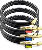 YIGUCS Refrigerant Hose 29806 72" 1/4" with Ball Valve for Yellow Jacket - R410A R134A R1234yf Compatible Fittings