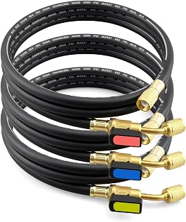 YIGUCS Refrigerant Hose 29806 72" 1/4" with Ball Valve for Yellow Jacket - R410A R134A R1234yf Compatible Fittings