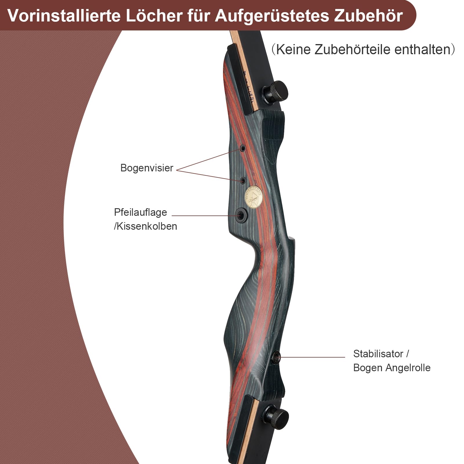62 Zoll Recurvebogen 20-50lbs toller Einsteigerbogen Anfängerbogen für Erwachsene im Bogensport Bogenschießen