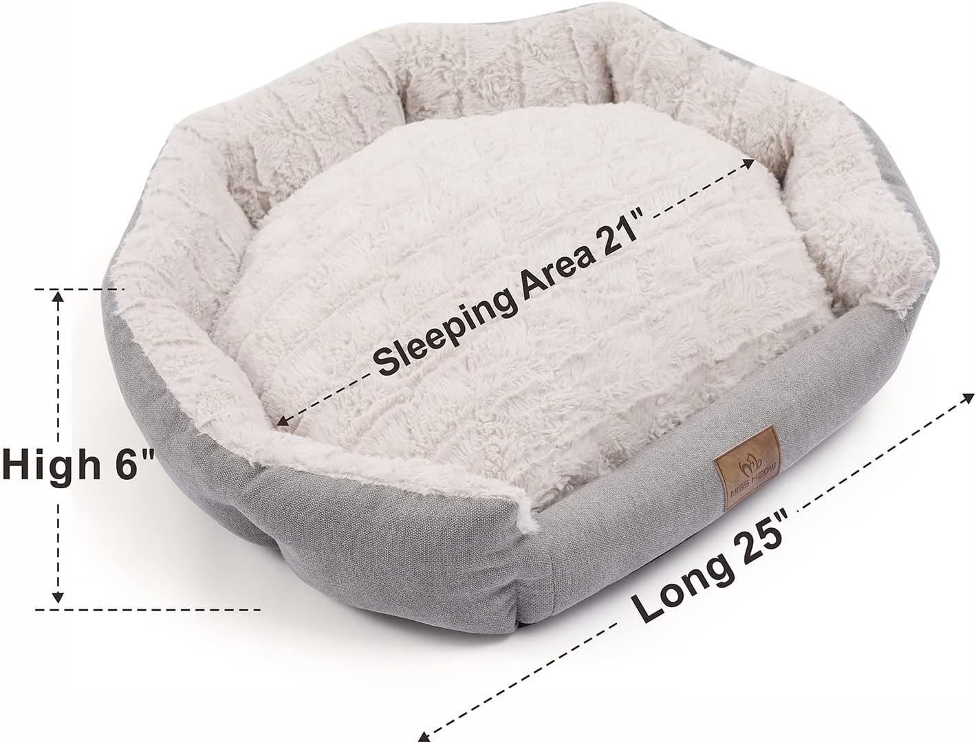 review Round Cat Bed for Indoor Cats, Reversible Pillow with Removable Cover,Machine Washable,Round Plush Warming Puppy Small Medium Dogs Bed (Medium, Beige)