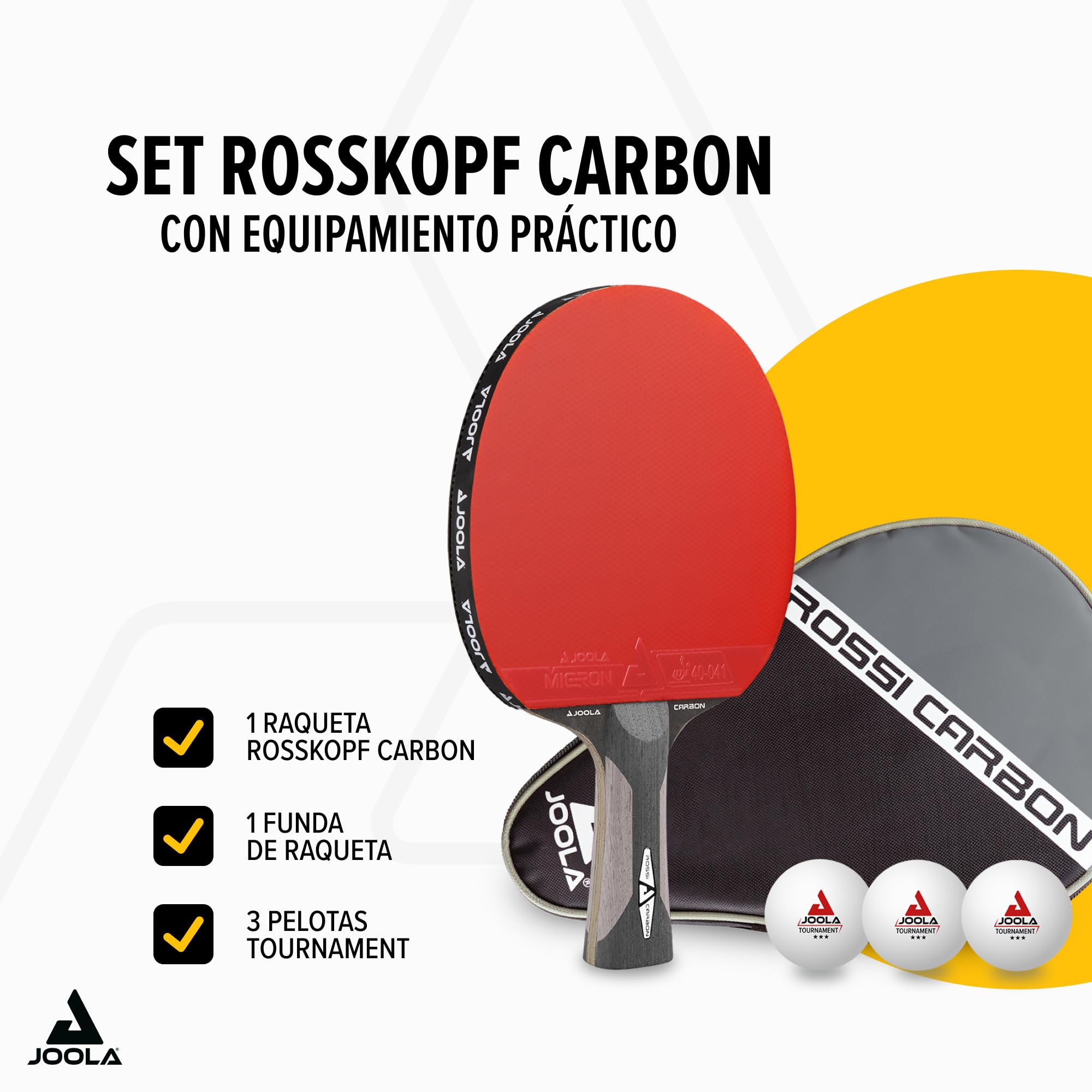 JOOLA Racchette da Tennis da Tavolo Professionali INFINITY, MEGA e ROSSI CARBON Approvate dall'ITTF per Giocatori Esperti e Competizioni - 2