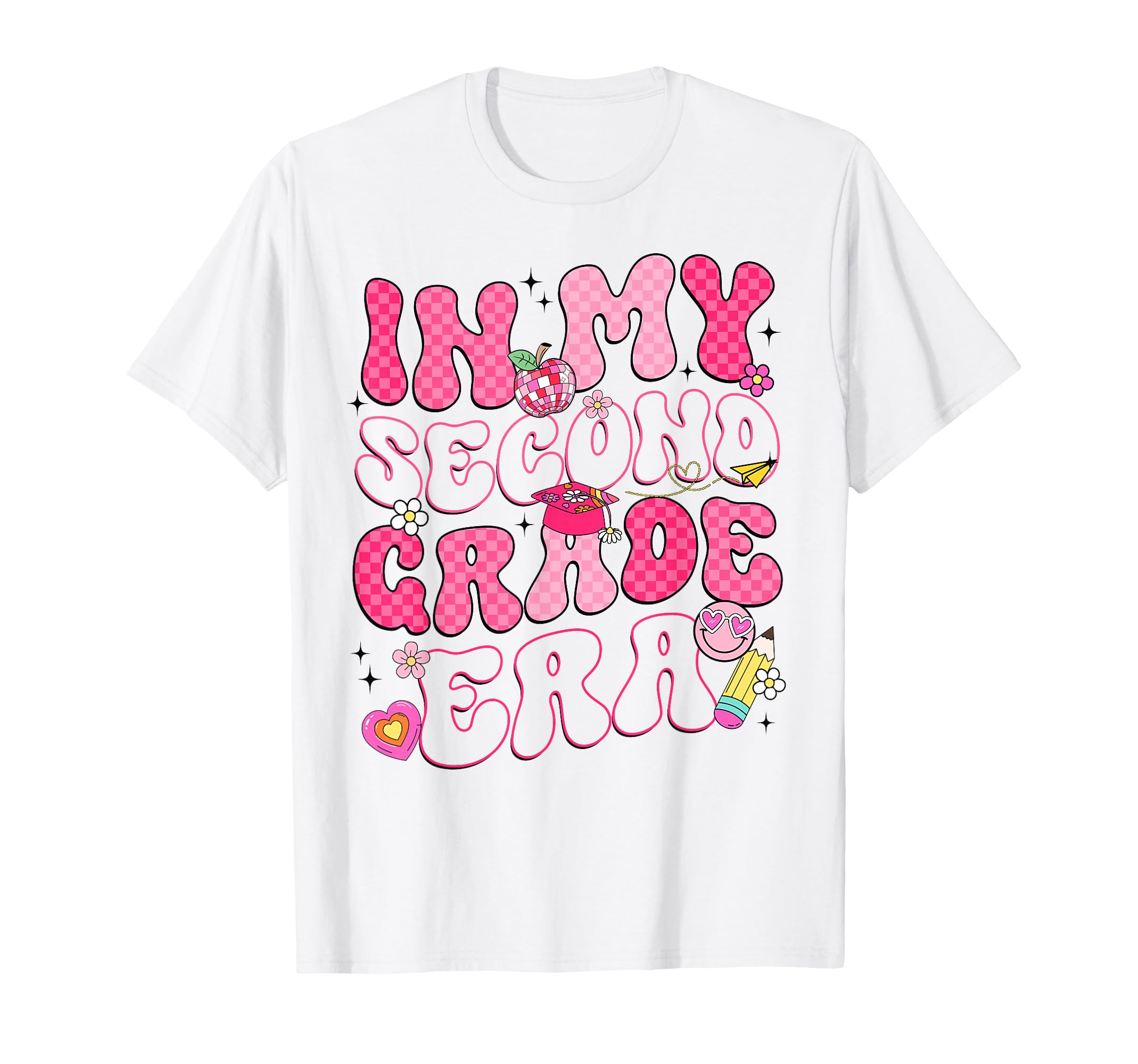 In My Second Grade Era Back To School Groovy Girl Women T-Shirt