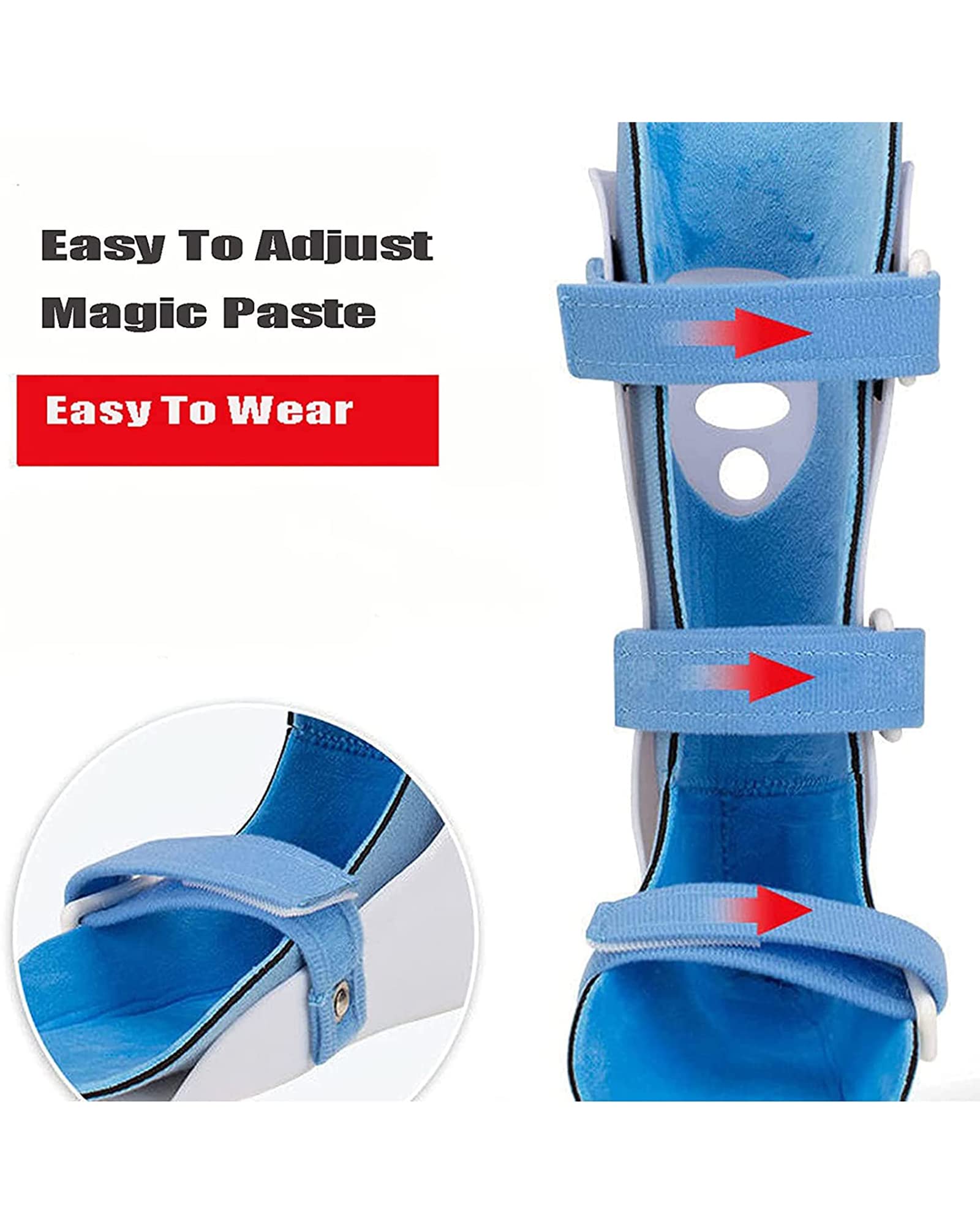 Ortesis para caída del pie para niños, fascitis plantar, soporte nocturno, inmovilizador de tobillo, bota elástica para corrección en varo, soporte para el pie para aliviar el dolor, izquier
