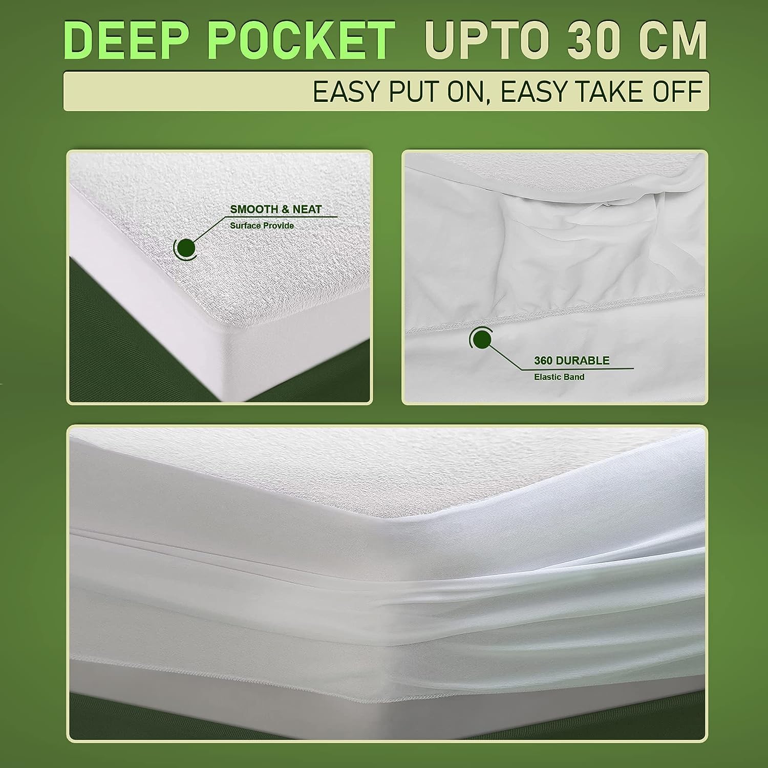 4AS Terry Towel Waterproof Mattress Protector - Image 2