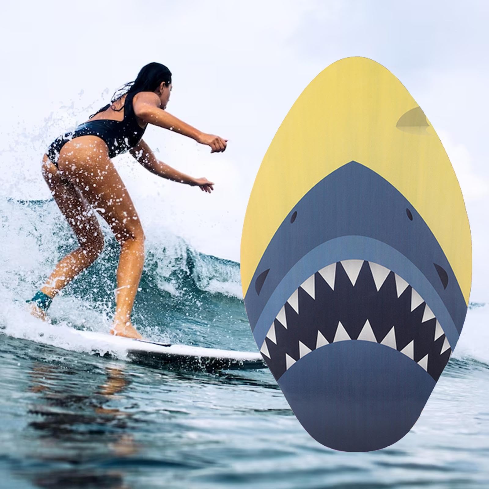Iboard 36 Skipper Skimboard With High Gloss Coat Wooden Skim