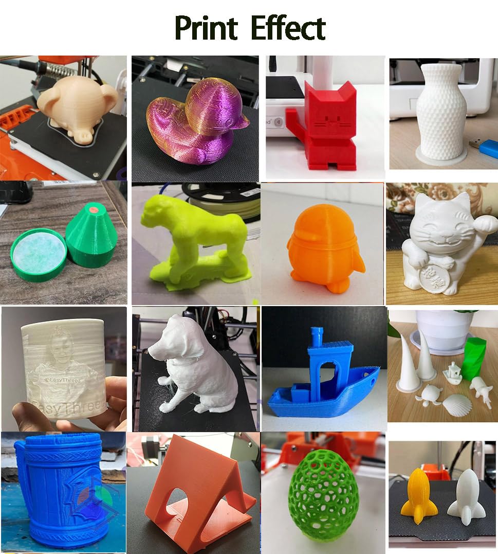Stampante 3D di Stampa 3D da Mm per Principianti con Filamento TPU PLA da 1,75 Mm, Supporta PC o OS X, Facile da Usare, Silenziosa, Portatile, Rimovibile Piattaforma