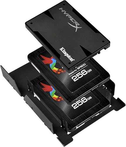 Miniatura 4 de SilverStone Technology Convertidor de bahía HDD/SSD de disco duro interno de 3.5 pulgadas a 3 x 2.5 pulgadas, negro SDP08B-E