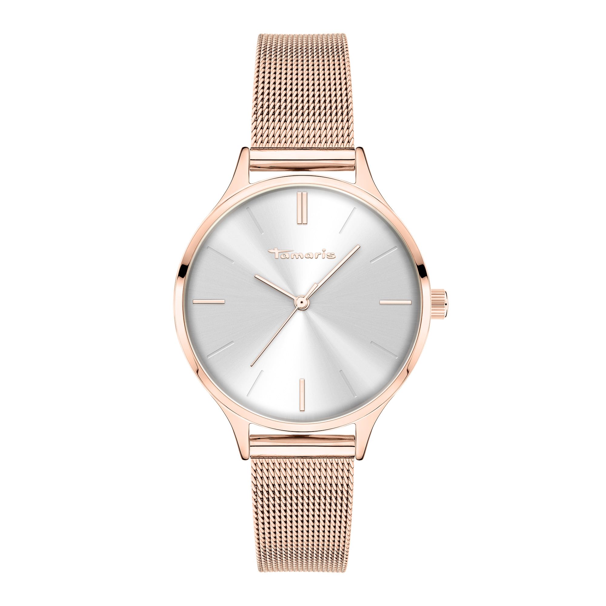 Tamaris Armbanduhr Damenuhr Rund - Roségold - 34 mm