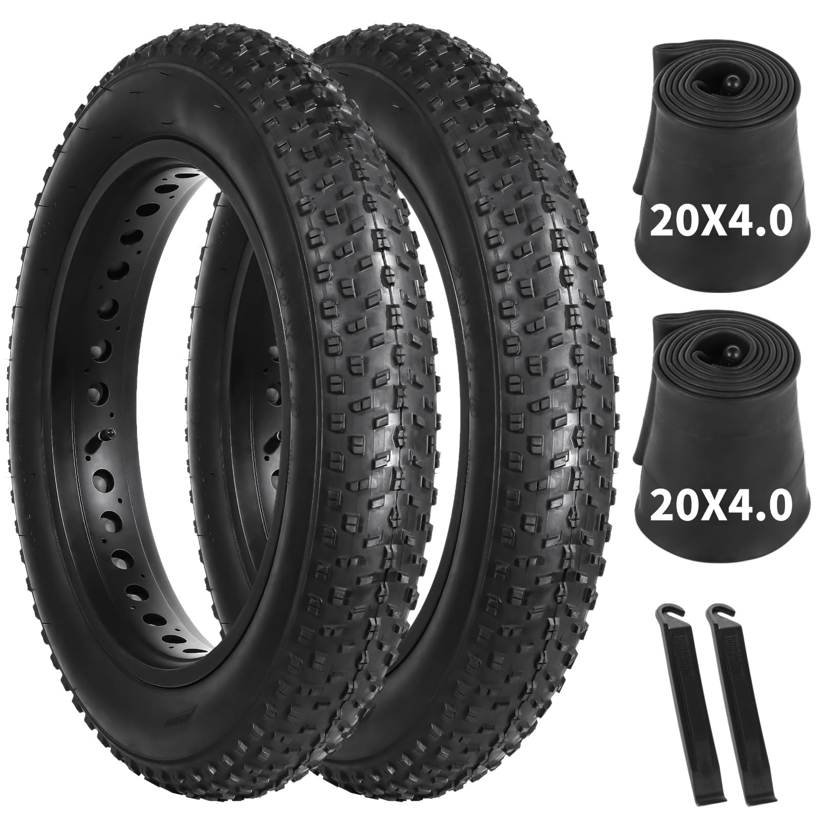 Yeesport 2 Pack Fat Bike Tires & Tubes - 26x4.0 Puncture Resistant For Snow, Beach, & Street - View #2