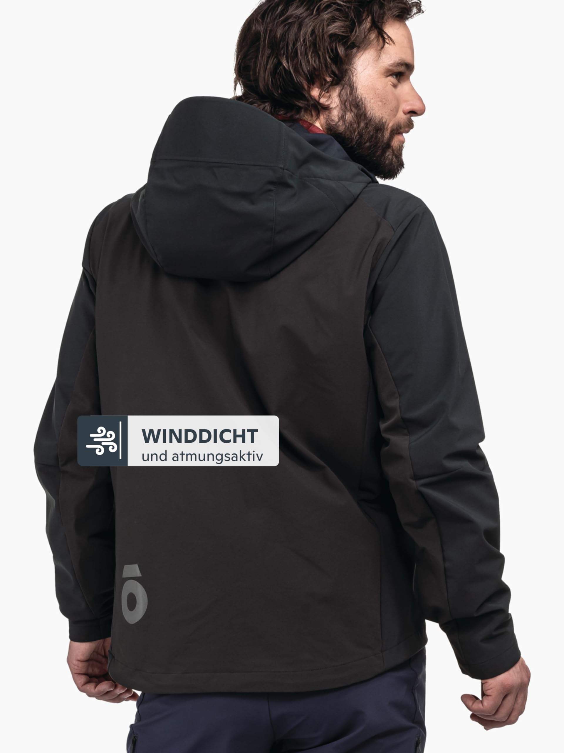 Schöffel Herren Hybrid Jk Style Salza MNS, MTB Jacke mit helmtauglicher Kapuze, wasser- und windabweisende Fahrradjacke, leichte Jacke mit 4-Wege Stretch