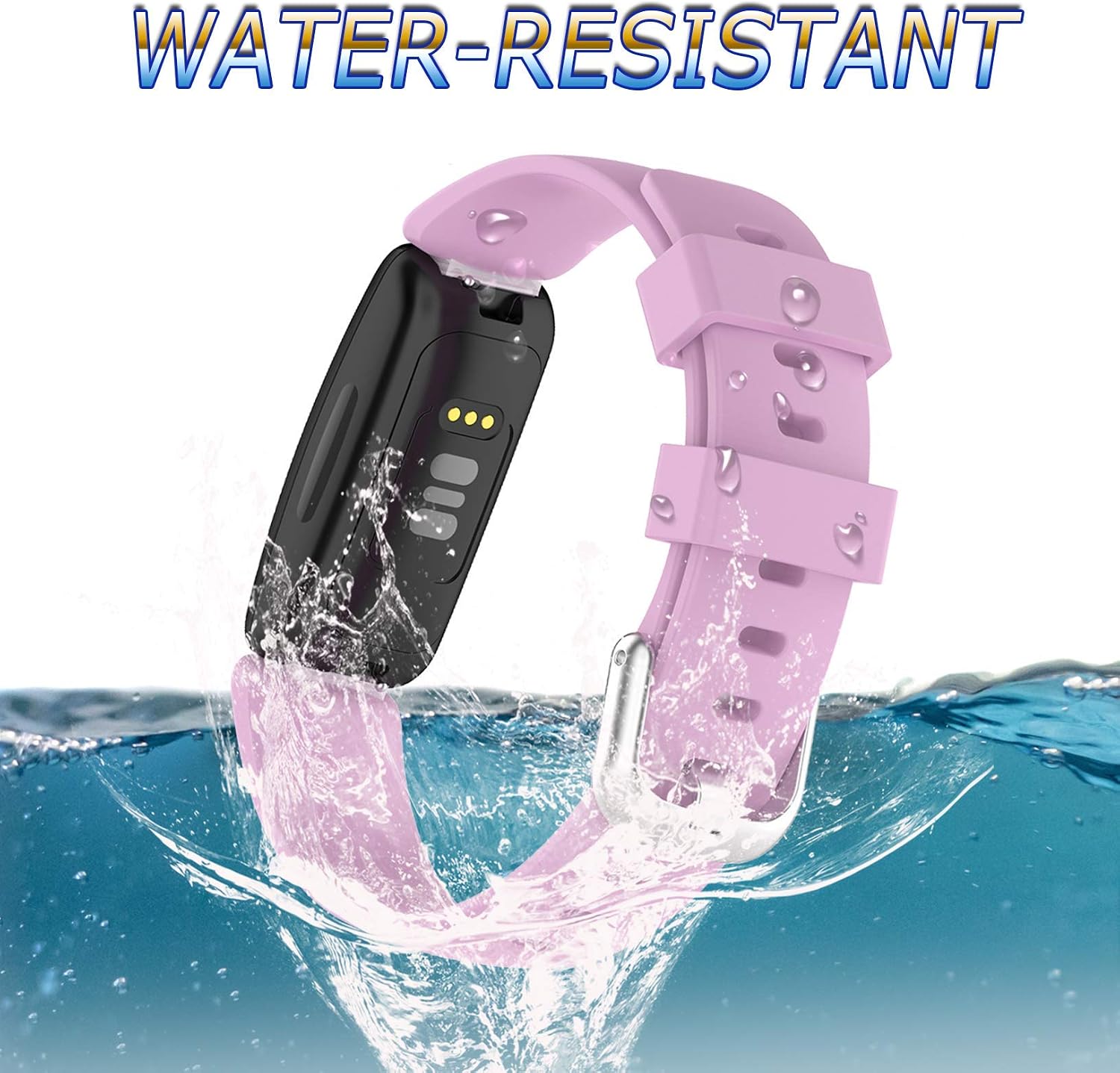 HQzon Band Compatible with Fitbit Inspire 2, Soft Silicone Adjustable Waterproof Sport Replacement Wristband Accessory for Inspire 2 Fitness Tracker