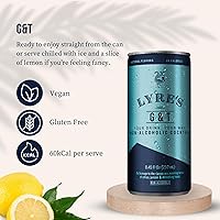 Vista 3 de Lyre's G&T sin alcohol, paquete de 4 unidades, ginebra y tónica sin alcohol lista para beber, cóctel sin alcohol bajo en calorías, alternativa