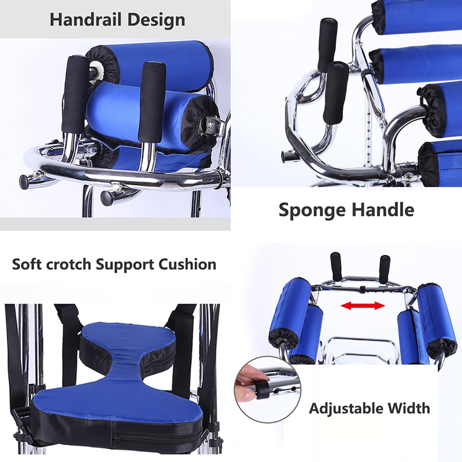 Bipedestador/Ayuda Para Caminar/Bipedestador Con Asiento Rueda Aparato De Rehabilitación Plegable Regulable En Altura Andador Para Miembros Inferiores Discapacitados Bipedestador Para Niños