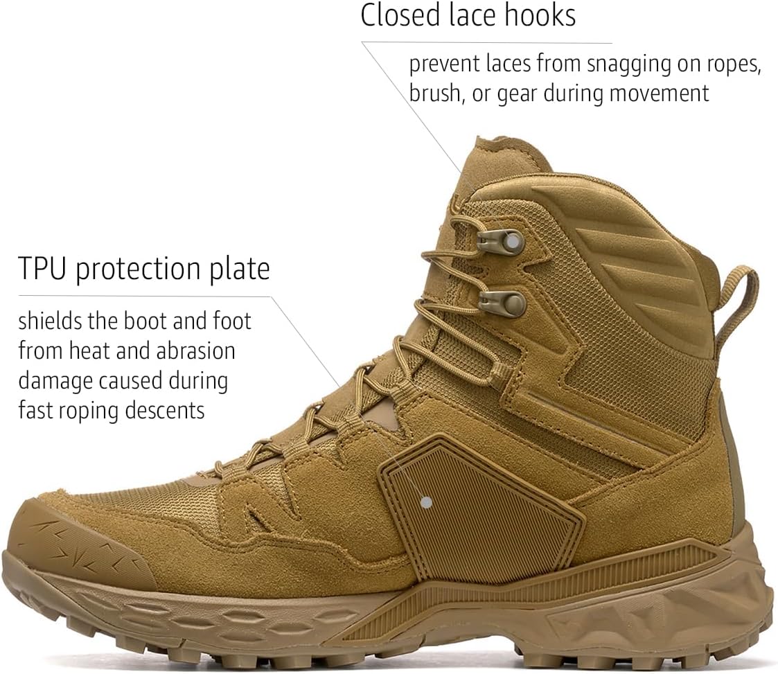 ASOLO Men's TAHOE TACTICAL MID GTX Waterproof Breathable Comfortable Cushioned Suede Hiking Shoes for Fastpacking in Rugged Terrains