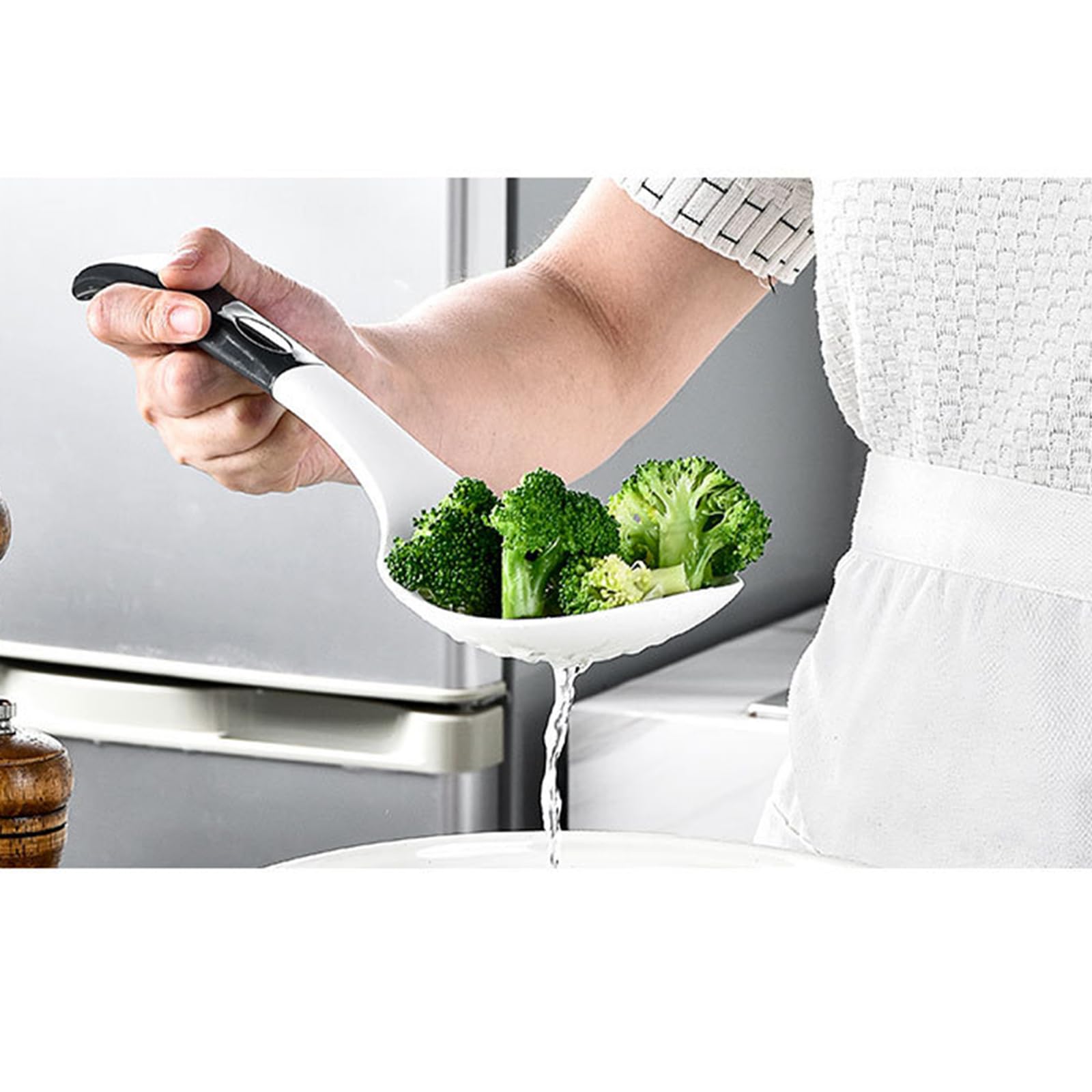 Silikon Küchenhelfer Set, Schwarz Kochutensilien Kochgeschirr, Hitzebeständiger Kochbesteck Set Mit Utensilienhalter, Gesund & Antihaft, Spülmaschinengeeignet （6 Stück）