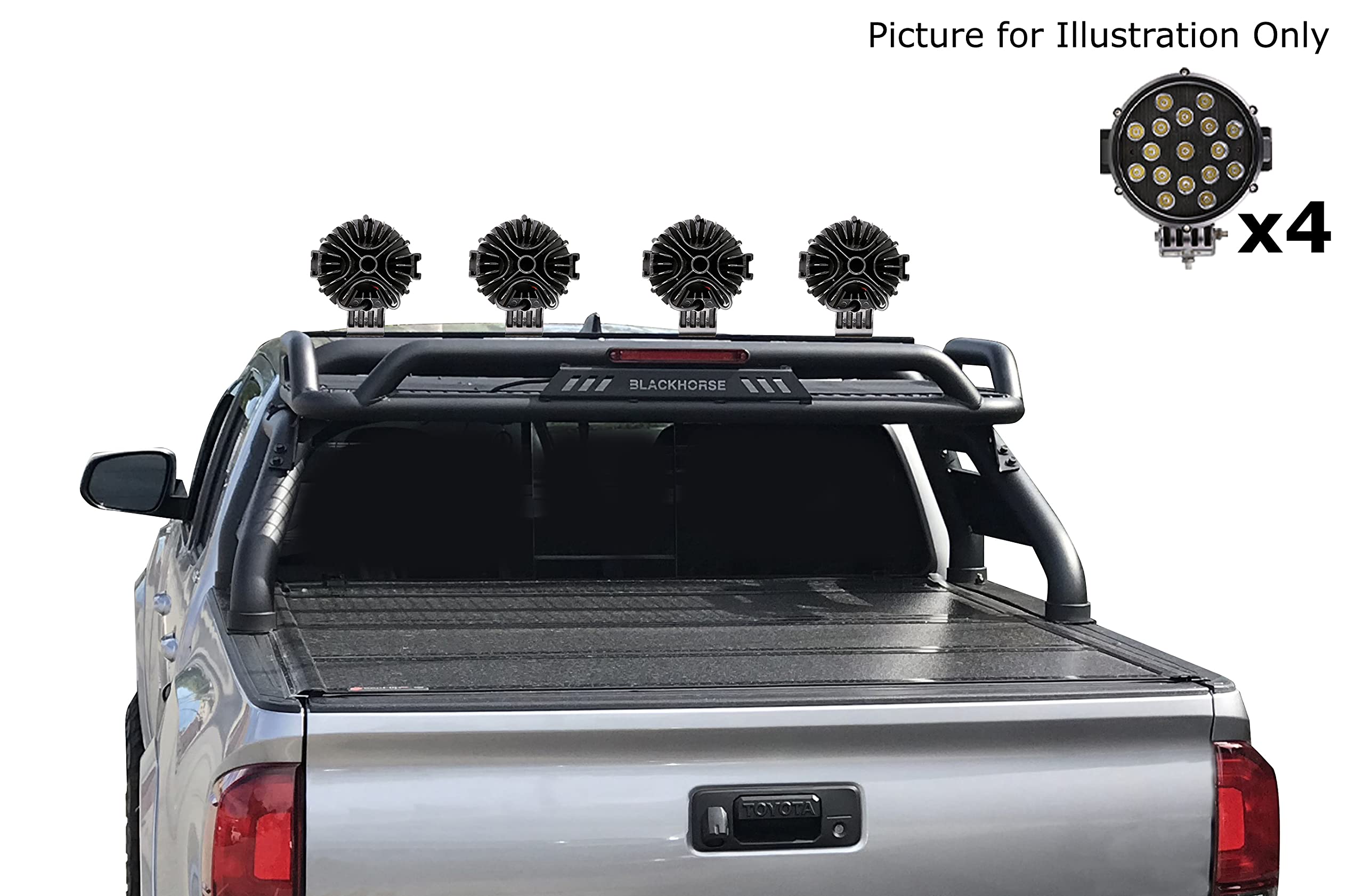 Black Horse Atlas Roll Bar Kit With 40" LED Light Bar - Fits GM, Ford, Dodge Trucks (2000-2024)