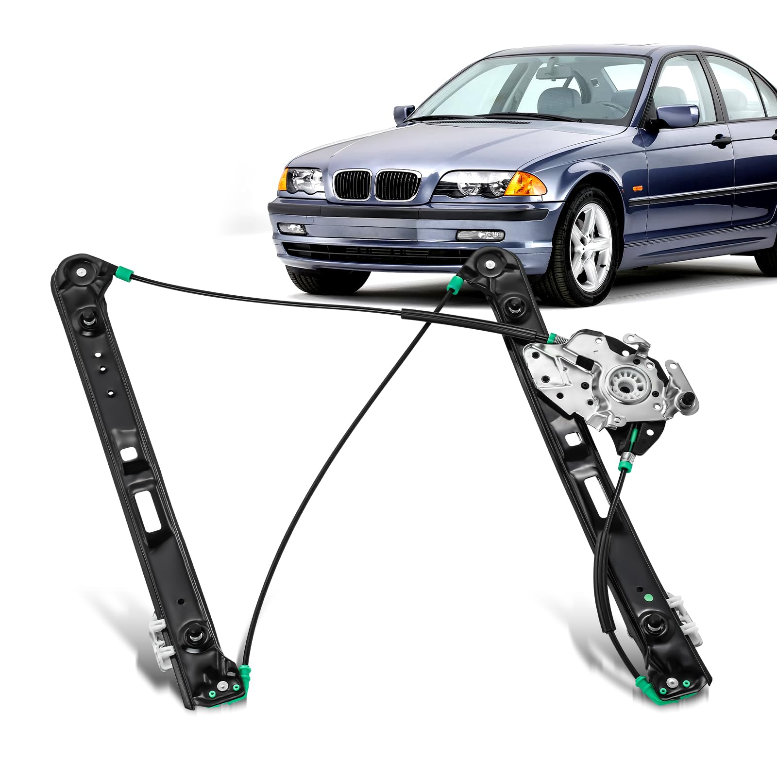 Alzacristallo anteriore sinistro compatibile con BMW serie 3 E46 316 318 320 323 325 328 330 berlina Kombi 1998-2005 51337020659 51330018129 7020659 5138212121209 7 8211 2097