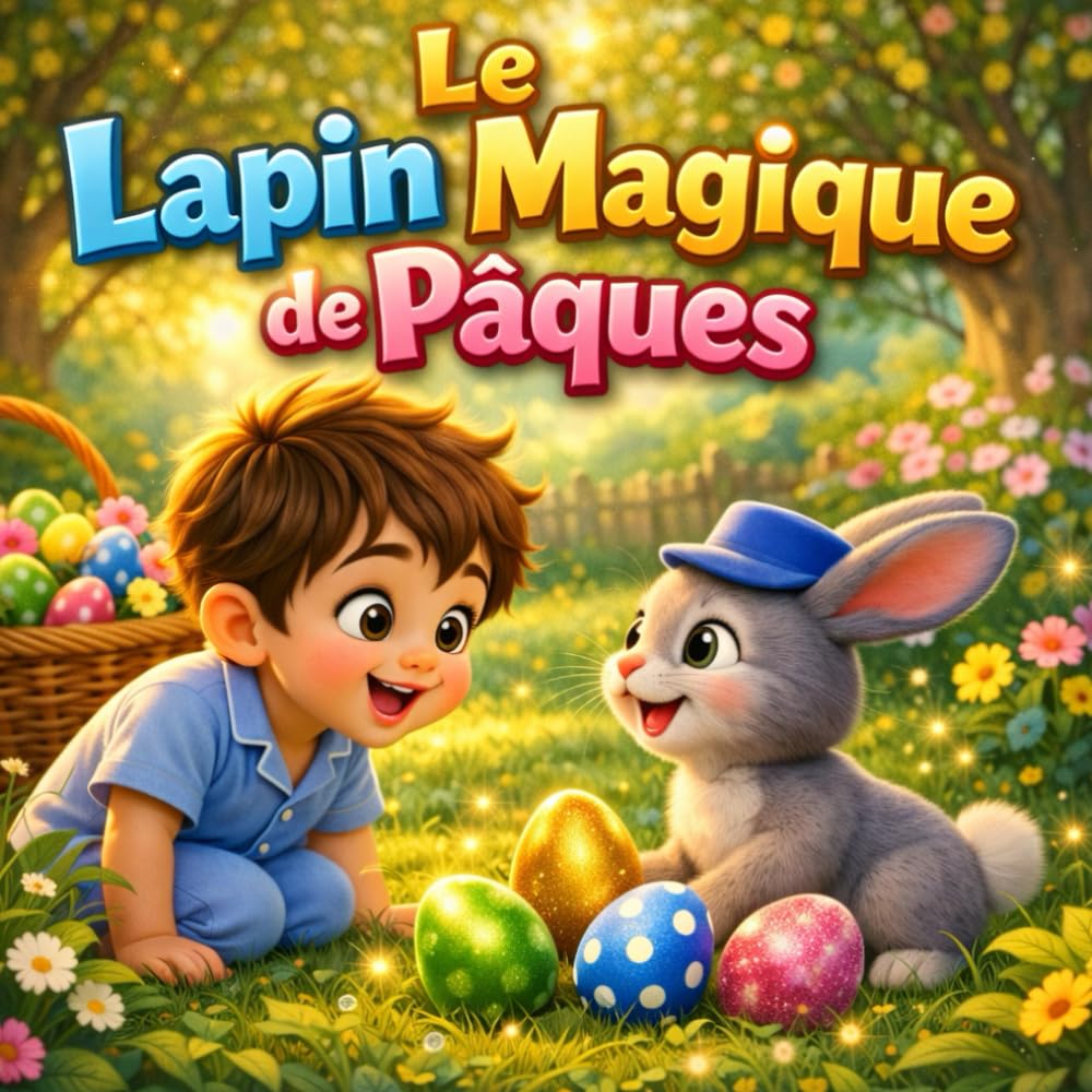 Le Lapin Magique de Pâques: Livre de Pâques pour enfants avec histoire illustrée, chasse aux œufs, jeux, coloriages et activités