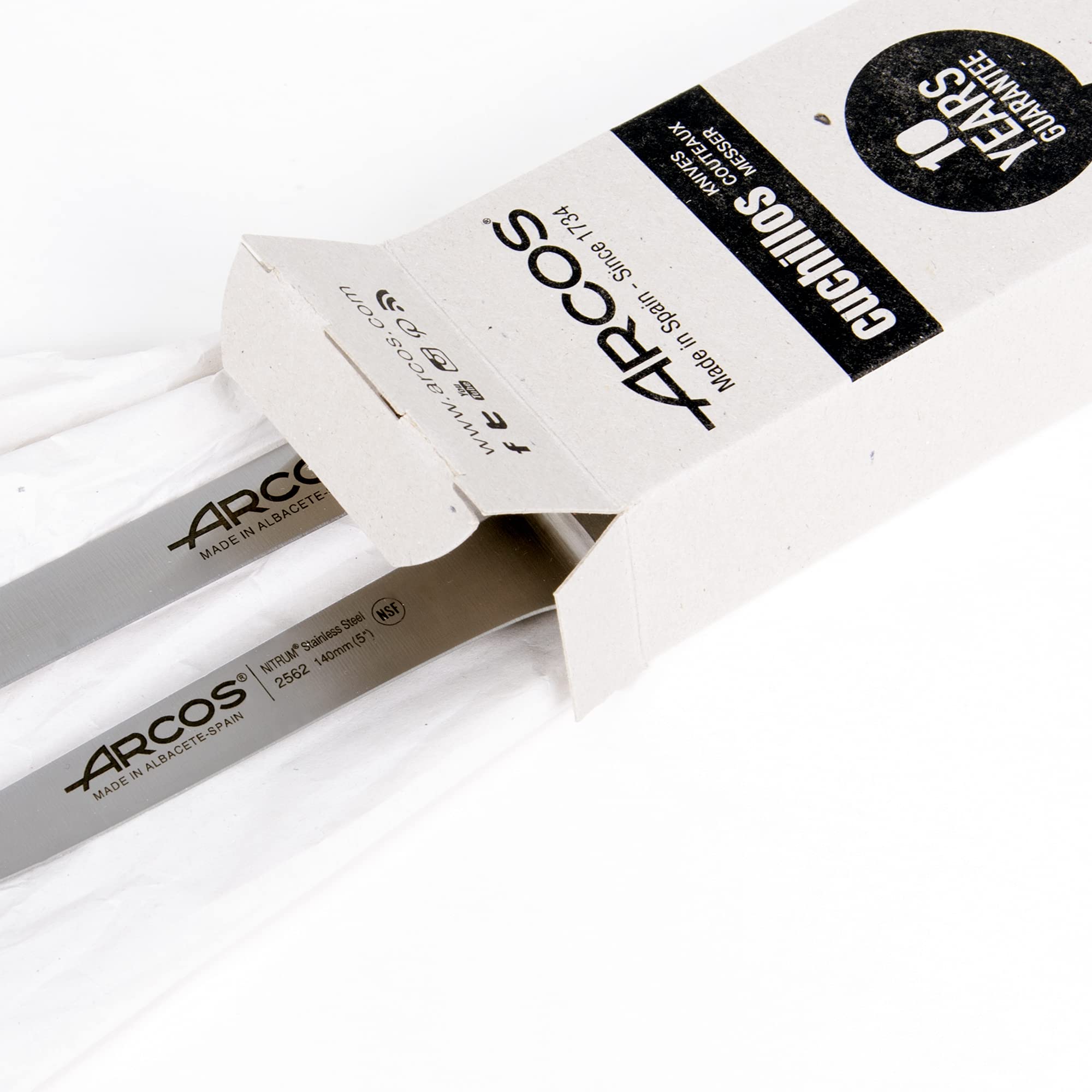 Arcos Couteau à jambon professionnel et couteau à désosser | Couteaux à jambon forgés | Couteaux à désosser forgés | 2 pièce | couteaux professionnels | pack épargne