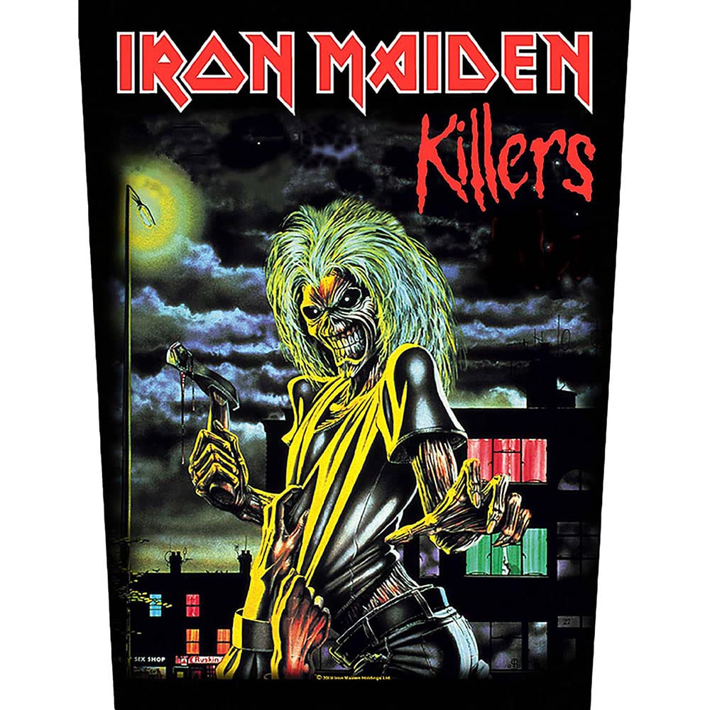 Iron Maiden Back Patch Killers Band Logo Official Black (36cm x 29cm) One Size