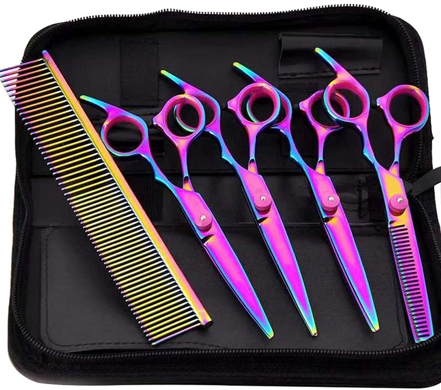 Tijeras Peluqueria Canina, Tijeras de adelgazamiento de corte y curvado