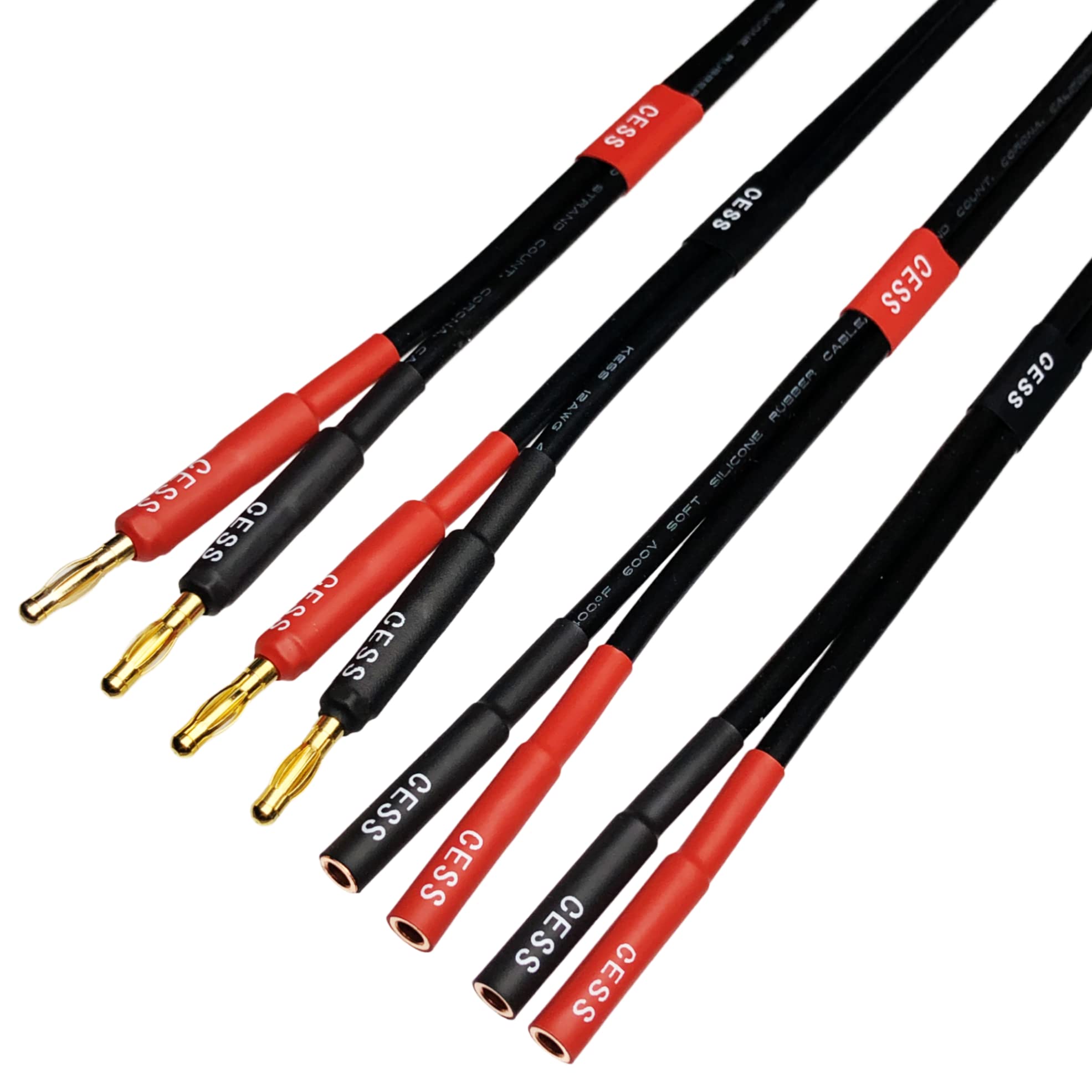 CNCESS Câble d'extension banane mâle vers femelle, 1,8 m, lot de 2