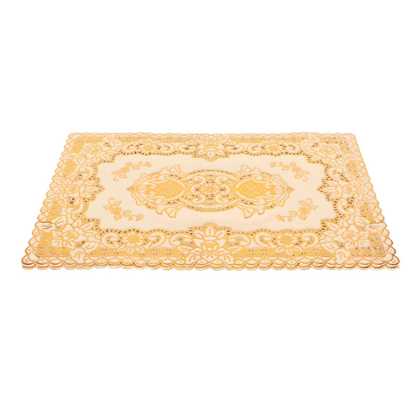 Tapis de table thermo-isolant anti-tache Haofy napperons en PVC protecteurs dorés