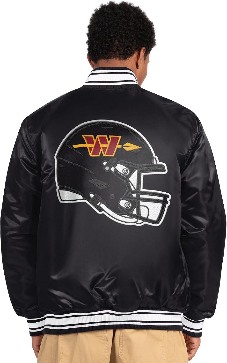STARTER Men's NFL Locker Room Satin Varsity Full-Snap Jacket