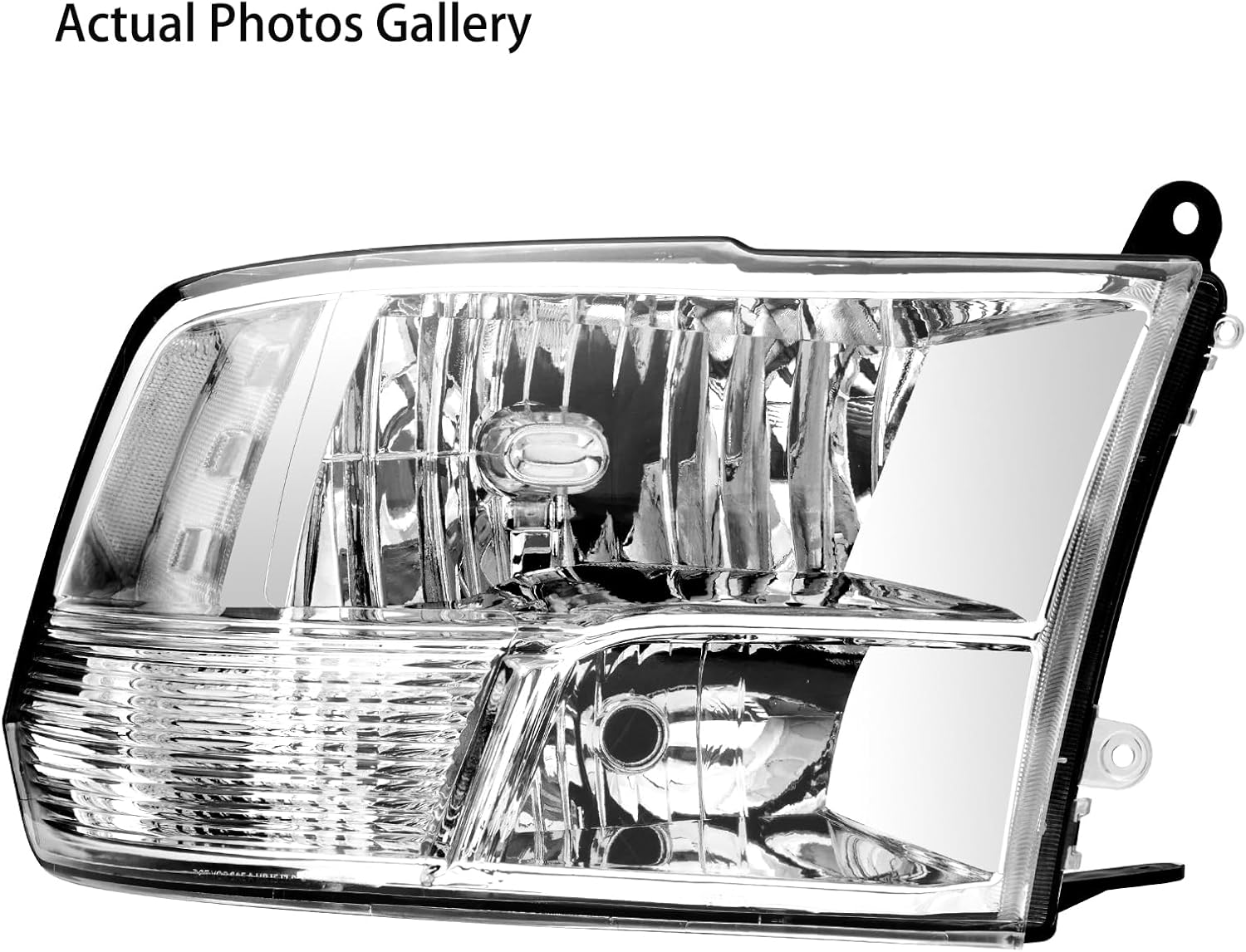 Pair Headlights Assembly Set For 2009 2010 2011 2012-2018 Dodge Ram 1500 2500 3500 5500 ST SXT SLT Pickup/2019-2022 Ram 1500 Classic Truck Replacement Headlamps Chrome Housing Clear Lens LH&RH