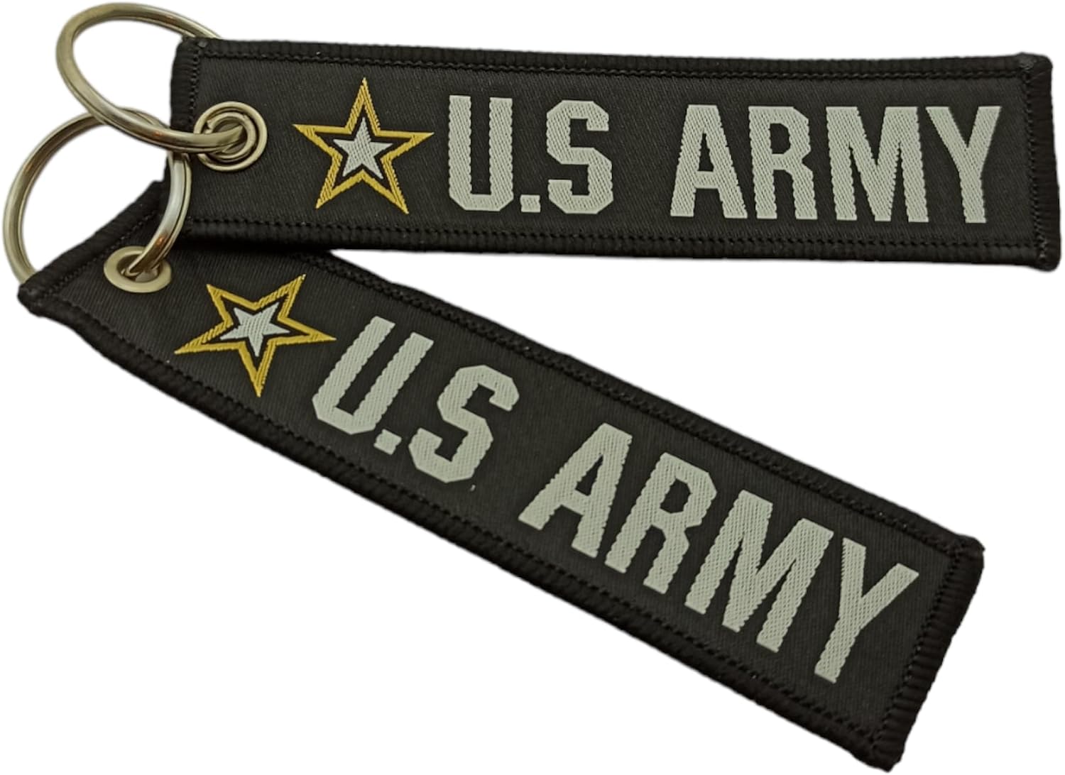 US Military And Patriotic Series Keychain Lanyard Blackout Key Tag for Auto, Motorcycle, UTV Backpack 2 Pieces Pack