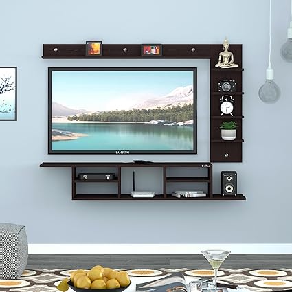 Anikaa Charley Engineered Wood Wall Mount TV Unit/TV Stand/Wall Set Top Box Stand/TV Cabinet/TV Entertainment Unit (Wenge)(Ideal for Upto 55