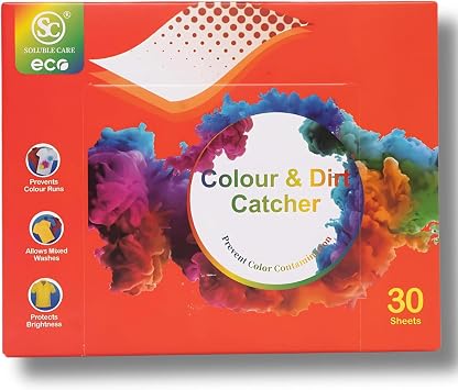 Eco-Friendly Laundry Detergent 60 Sheets (Up to 120 Washes) with Colour & Dirt Catcher 60 Sheets, Enhances Laundry Efficiency, Protects Colours, Saves Time, Water and Electricity