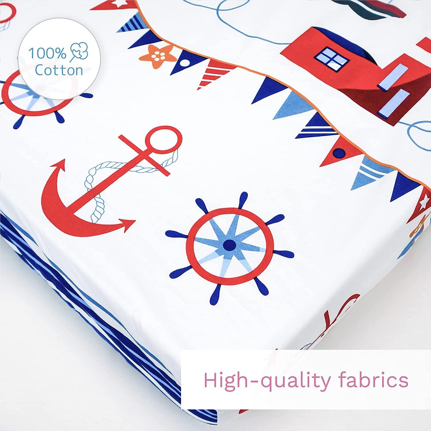 Baby Comfort Nursery 100% Cotton Fitted Sheet fits 140x70 cm Cot Bed Mattress (Safari Cars) — view 53