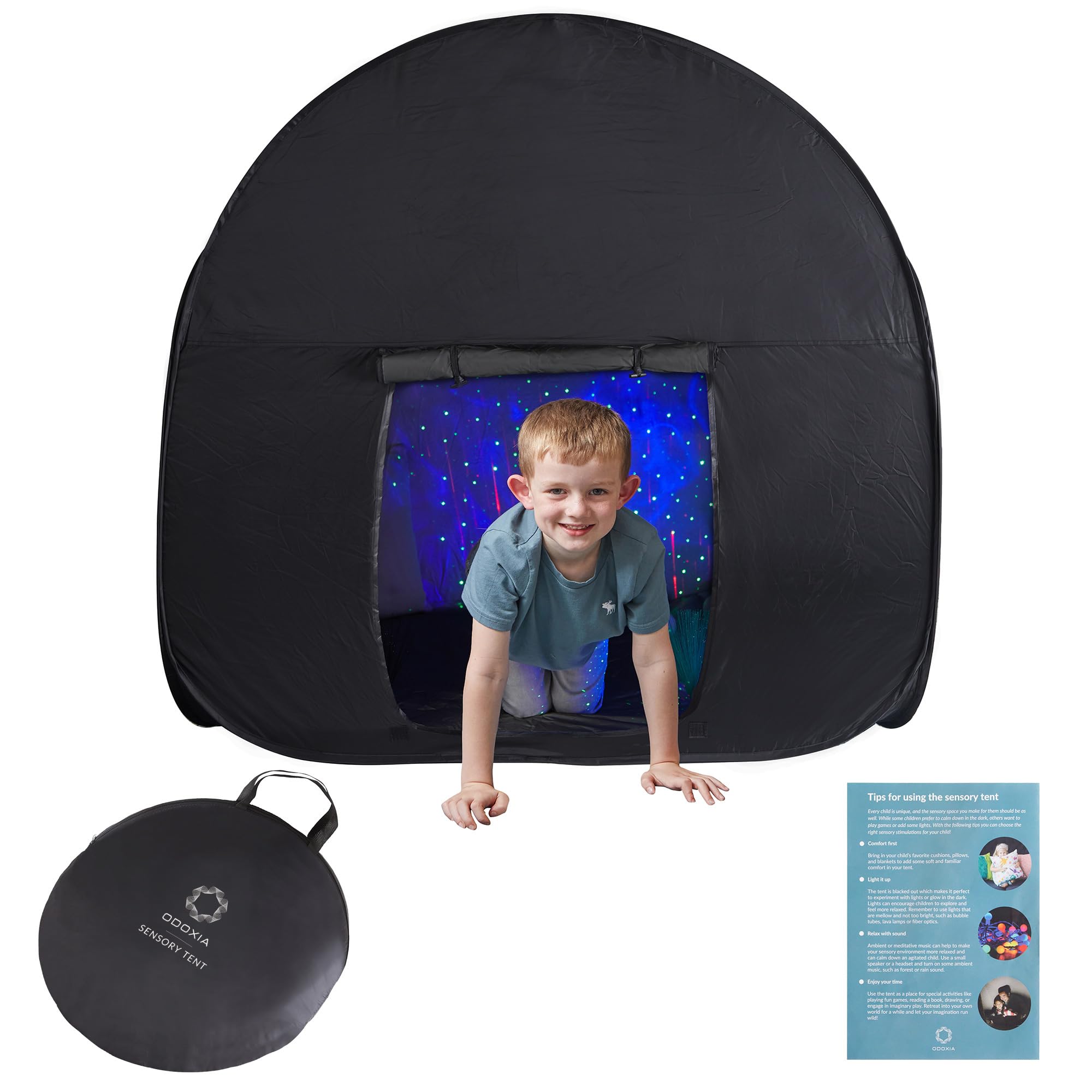 Sensory Tent | Calm Corner for Children to Play and Relax | Sensory Corner | Helps with Autism, SPD, Anxiety & Improve Focus | Black Out Sensory Tents for Autistic Children | Big