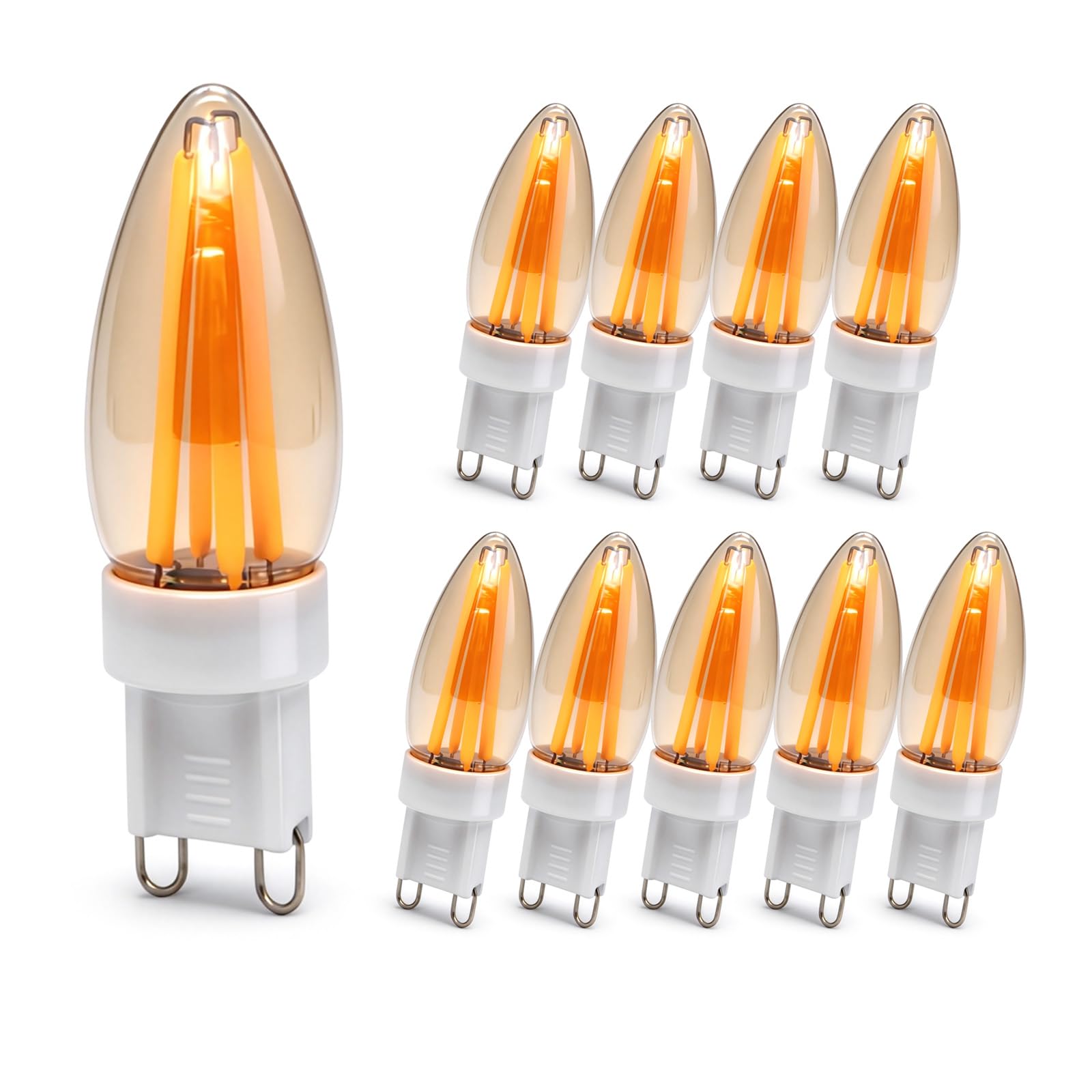 Ruiandsion 110V 2200K Amber Warm White G9 Filament Bulb for Wall Lamps