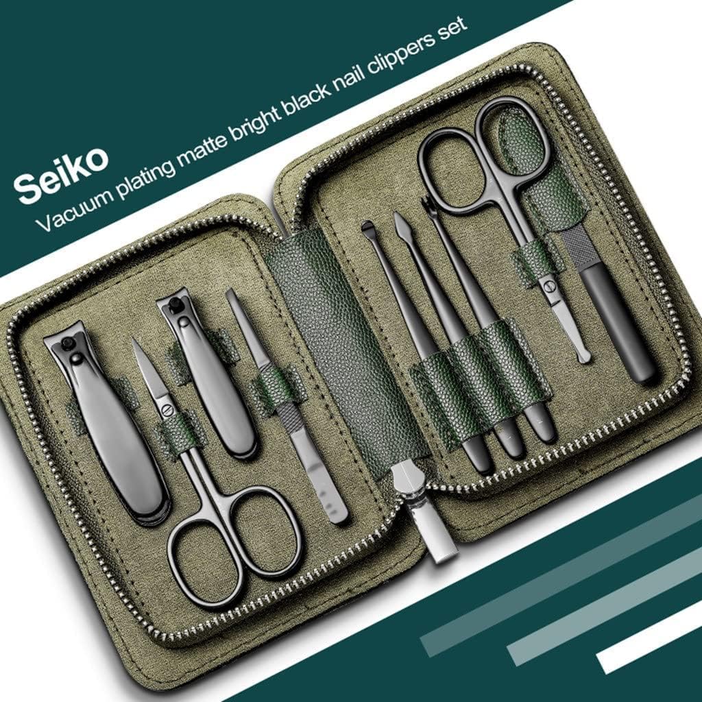 Nail Clippers, Manicure Pedicure Set,Nail Clippers Manicure Set,Manicure Kit Stainless Steel Clipper Cutter Scissors Toenail Thick Nails Grooming Care Set (Color : As Shown Size : One Size)