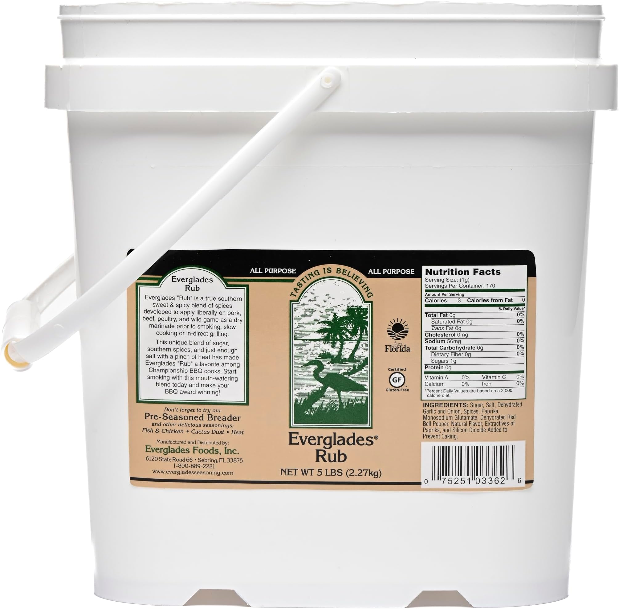 Seasoning All-Purpose Rub – 5LB Bucket | Versatile Southern Spice Blend for Grilling, Cooking & Everyday Flavor