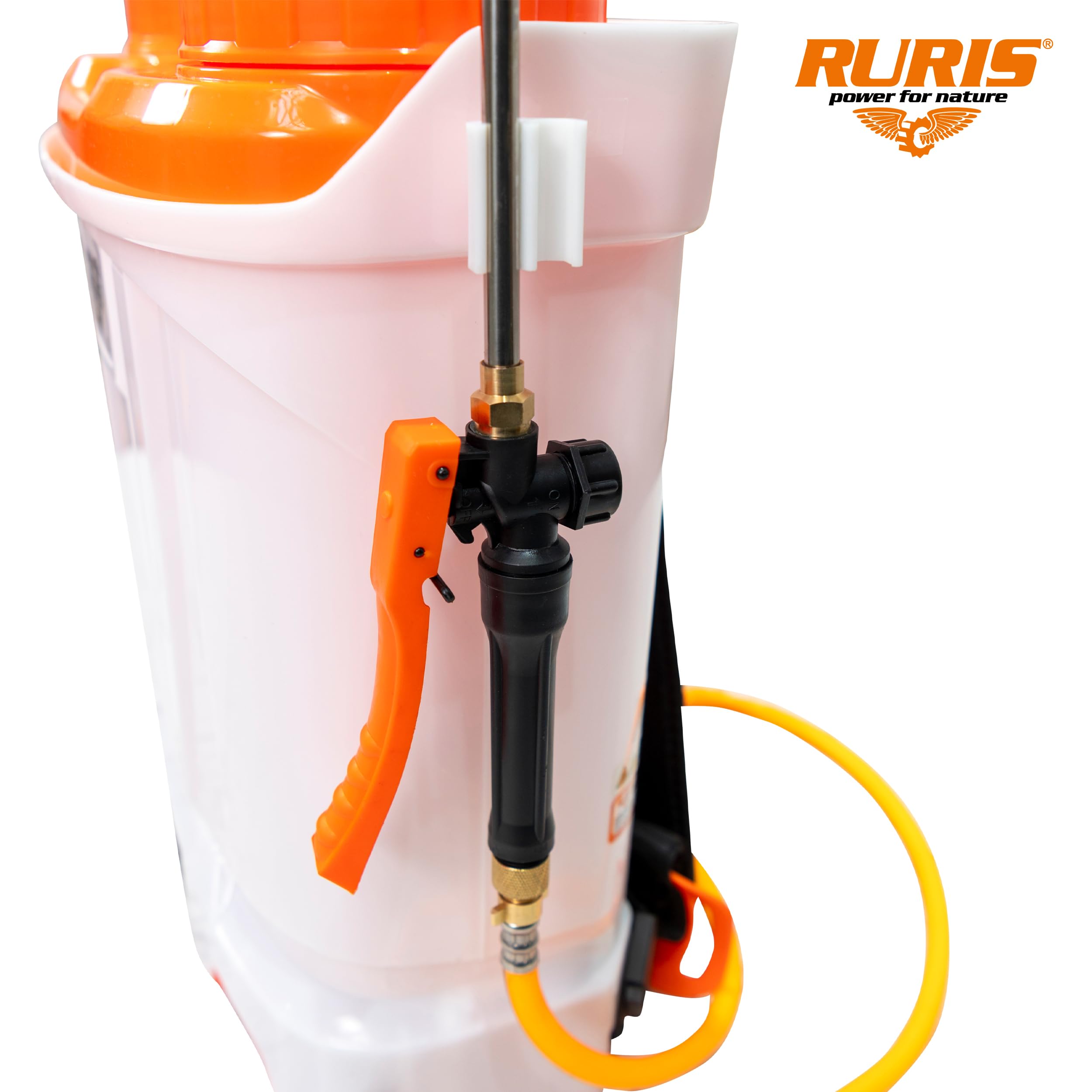 RURIS Pulvérisateur Électrique RSE 1400S – Réservoir 14L, Batterie 12V 8Ah, Lance Télescopique Métal, Pression 6 Bars, Fonction de Mélange Automatique, Accessoires Multiples