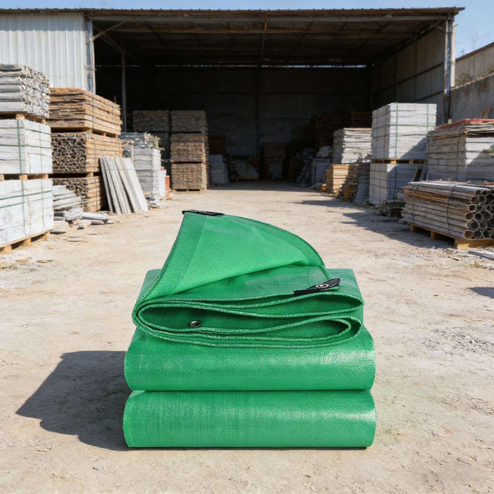 Waterproof Cover Tarp 1 x 3.3 m Heavy Duty Pe Tarpaulin Sheet Universal, Multipurpose for Camping, Garden, Greenhouse, Outdoor Furniture, Trailers & Sheds, Green
