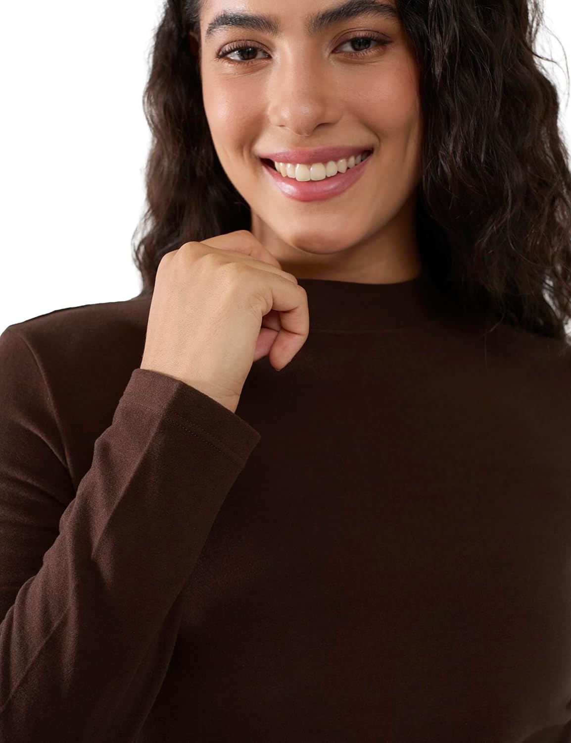 Joyaria Winter Thermal Undershirt Light Warm Fleece Long Sleeve Bamboo Viscose Stretch Base Layer Top Women Activewear S-XXL - Image 3