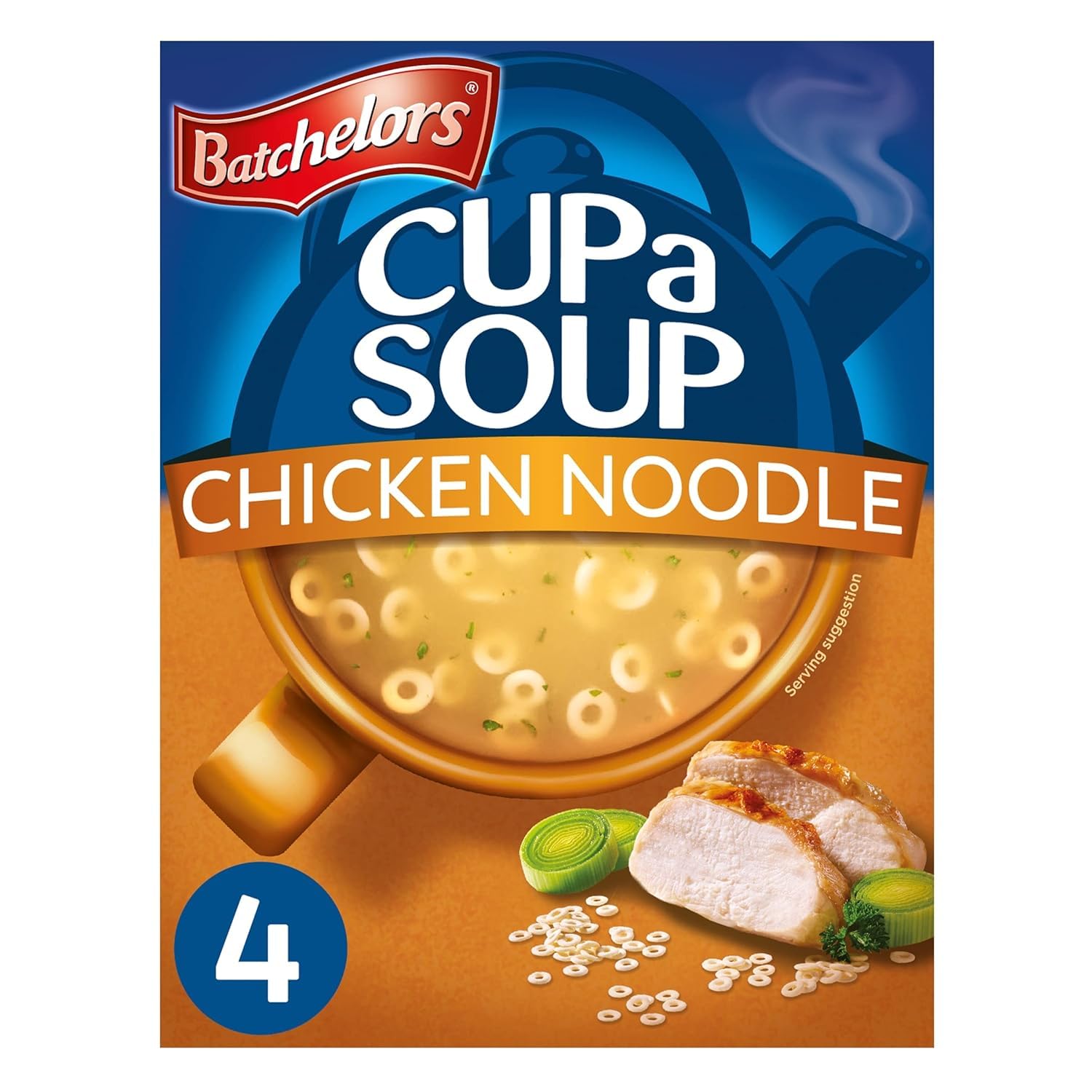 Batchelorss Cup-a-Soup, Chicken Noodle, Free From Artificial Colours and Preservatives 4 Sachet 94gm (Imported)