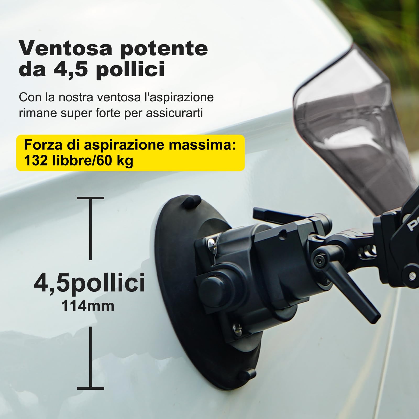 CAMETV Suction Cup Mount per DJI Osmo Pocket Stabilizzatore per Azione Camera - Dettaglio